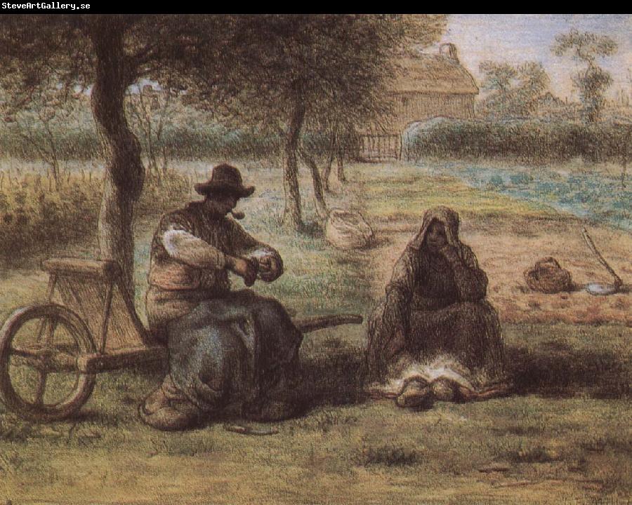 Jean Francois Millet The smoking have a break